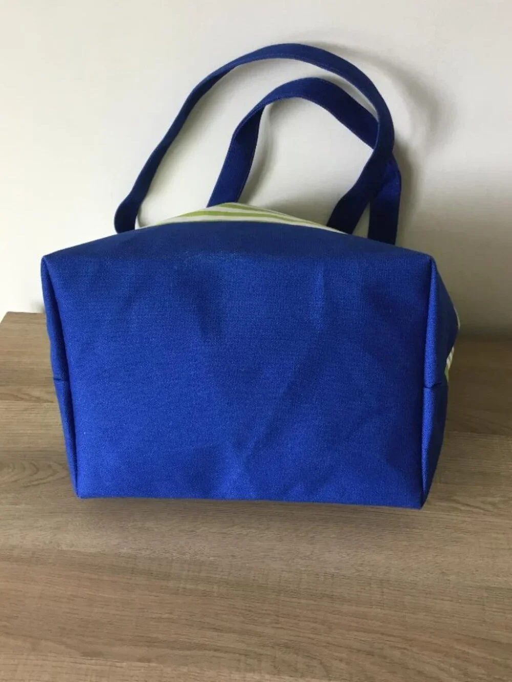 Quacker Factory Nautical Beach Bag Tote with Blue Sequined Anchor Accent NWOT
